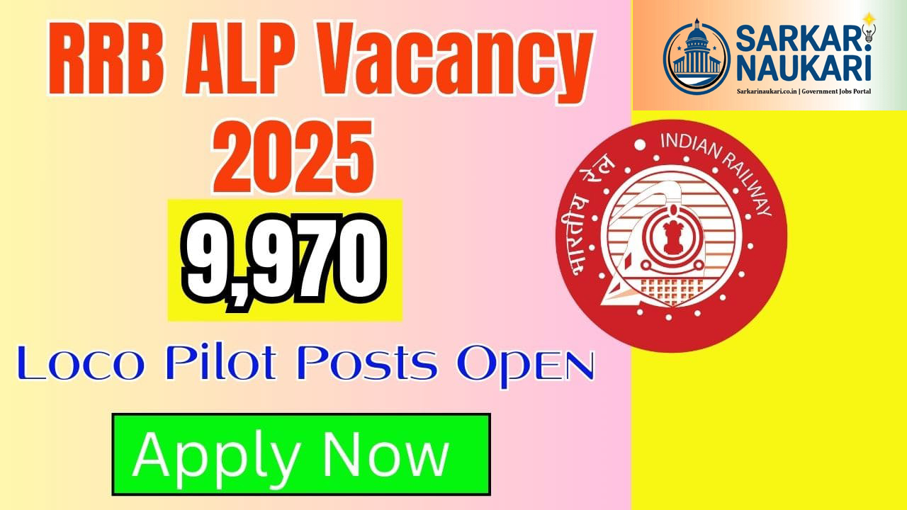 RRB 9970 ALP Vacancy Online Form 2025