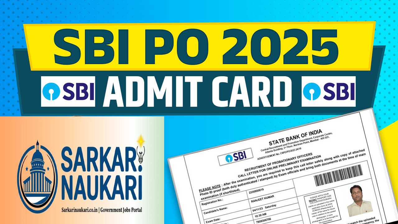 SBI PO Phase II Mains Admit Card 2025
