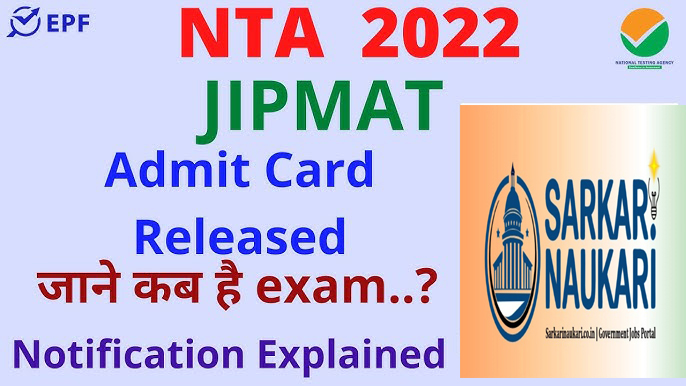 NTA JIPMAT 2025 Admit Card